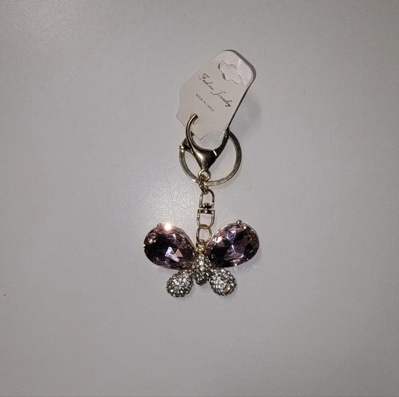 New butterfly bag charm keychain - Picture 1 of 2